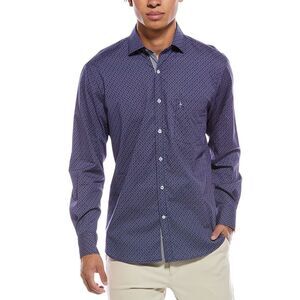 Tailorbyrd Mens  Retro Geo Shirt, Blue